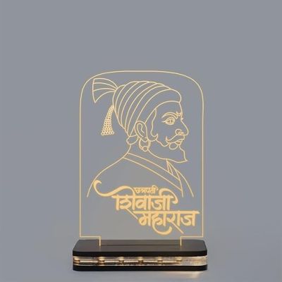 Chhatrapati Shivaji Maharaj Led Night lamp with Warm White Color