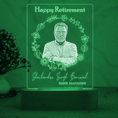 Personalized Happy Retirement Night Lamp with 7 Color Changing Light  Retirement Gift for Women & Men  Retirement Gift for Teacher Mom Dad Colleagues