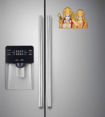 Lord Ram Sita Wooden Fridge Magnet Spiritual, Divine, Home, Kitchen,Temple and Office Decoration Gift for Diwali or Ram Navami.