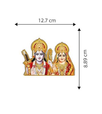 Lord Ram Sita Wooden Fridge Magnet Spiritual, Divine, Home, Kitchen,Temple and Office Decoration Gift for Diwali or Ram Navami.