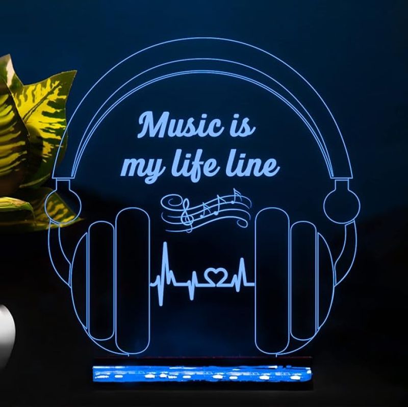 3D Illusion Headphone Led Night lamp 16 Color Changing Light with Remote Control Home Decoration and Birthday Gift