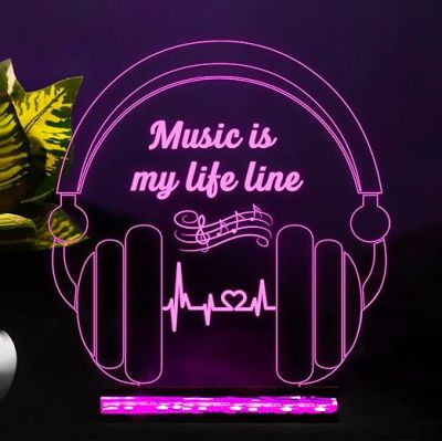 3D Illusion Headphone Led Night lamp 16 Color Changing Light with Remote Control Home Decoration and Birthday Gift