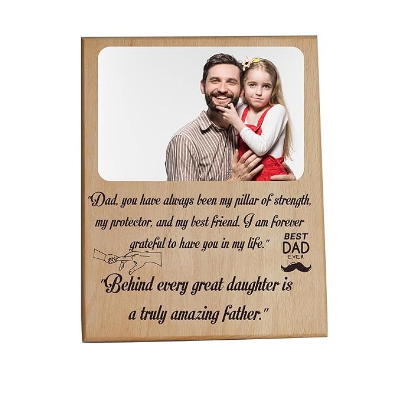 Best Dad Ever Personalized Wooden Photo Frame Best Gift For Dad Birthday Gift For Dad Fathers Day Gift