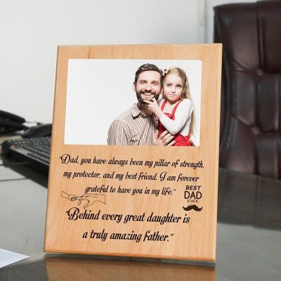 Best Dad Ever Personalized Wooden Photo Frame Best Gift For Dad Birthday Gift For Dad Fathers Day Gift