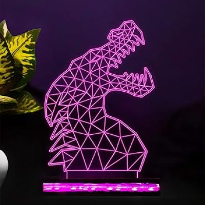 3D Illusion Dragon Led Night Lamp with 16 Color Changing Light with Remote Control Home Decor Gift for Birthday