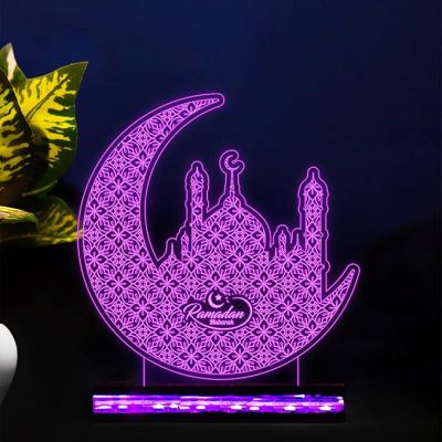 Ramadan Mubarak Led Night Lamp 16 Color Changing Light with Remote Control Gift for Eid