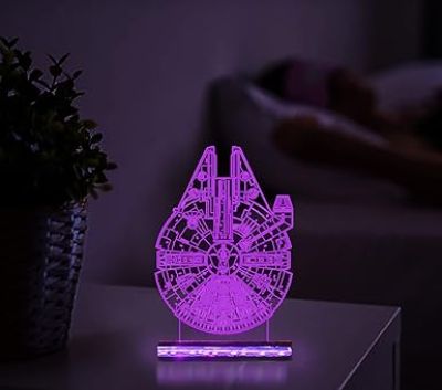 3D Illusion Star Wars Millennlum Falcon Led Night Lamp 16 Color Changing Light with Remote Control Gift For kids
