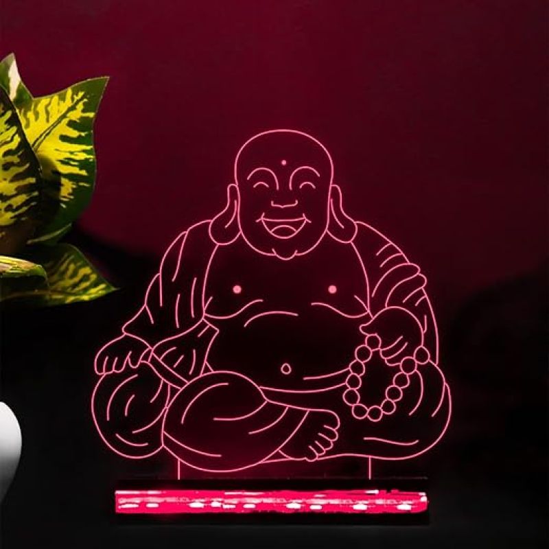 3D Laughing Buddha Led Night lamp 16 Color Changing Light with Remote Control Home Decor Lamp