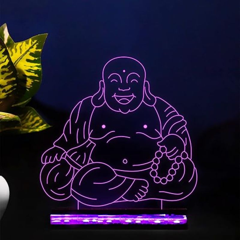 3D Laughing Buddha Led Night lamp 16 Color Changing Light with Remote Control Home Decor Lamp