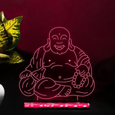 3D Laughing Buddha Led Night lamp 16 Color Changing Light with Remote Control Home Decor Lamp