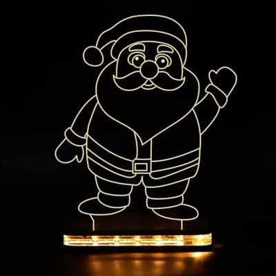 Santa Claus Led Night lamp with Warm White Color Gift for Christmas