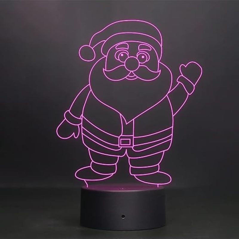 Santa Claus Led Night lamp 16 Color Changing Light & Remote Control Gift for Christmas Circle Base