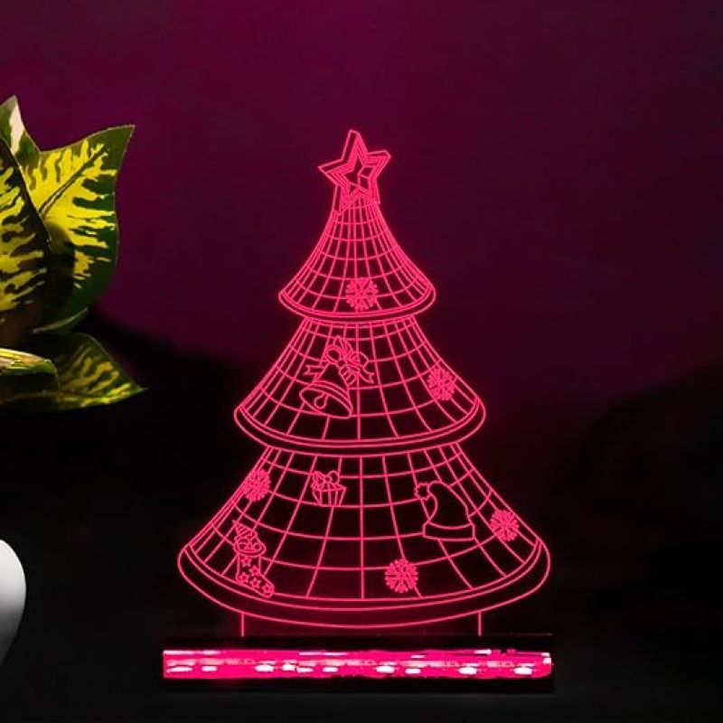 3D Illusion Christmas Tree Led Night lamp 16 Color Changing Light with Remote Control Gift for Christmas