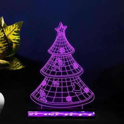 3D Illusion Christmas Tree Led Night lamp 16 Color Changing Light with Remote Control Gift for Christmas