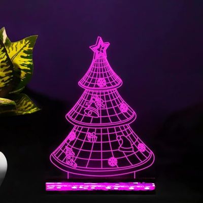 3D Illusion Christmas Tree Led Night lamp 16 Color Changing Light with Remote Control Gift for Christmas