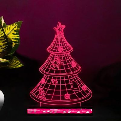 3D Illusion Christmas Tree Led Night lamp 16 Color Changing Light with Remote Control Gift for Christmas