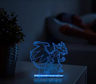 3D Illusion Charizard Ben10 Led Night lamp 16 Color Changing Light with Remote Control Gift For Kids