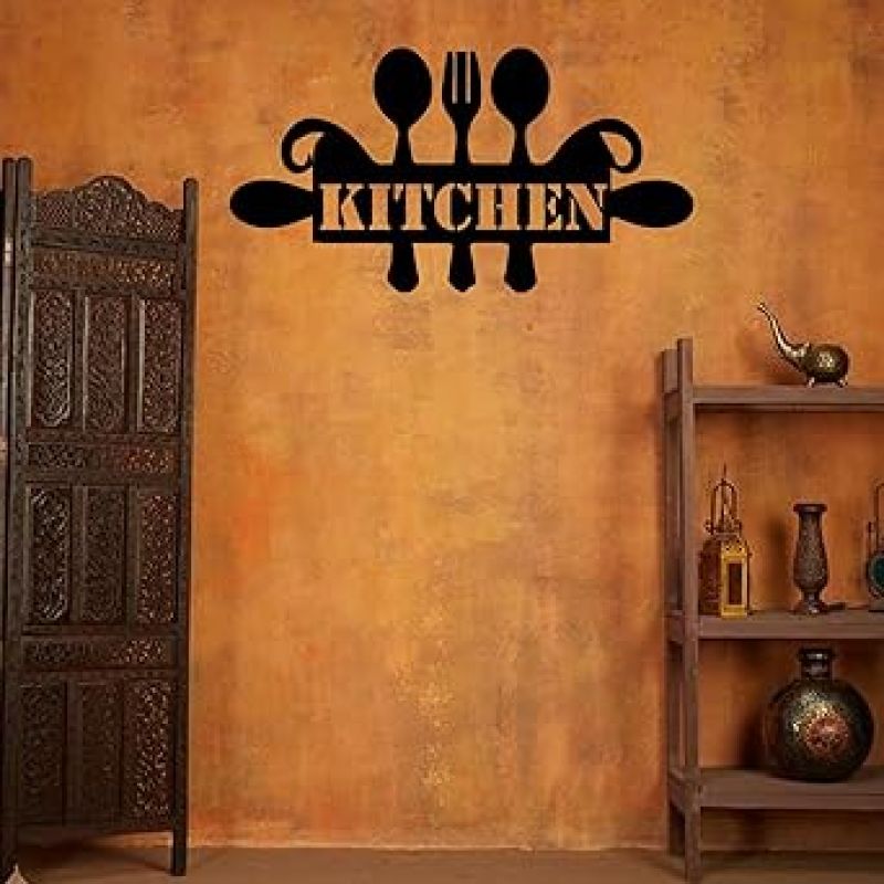 Kitchen Text Wall Hanging Utensils Cutout Design Kitchen Home Dining Room wall Decor
