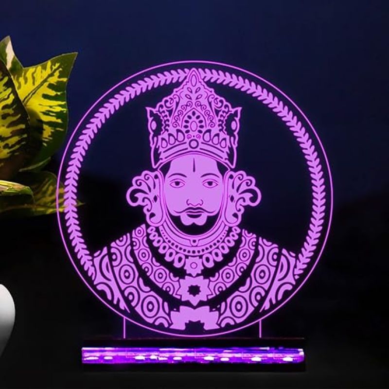 3D Illusion Khatu Shyam Ji Led Night Lamp 16 Color Changing Light with Remote Control Home & Temple Decor Light