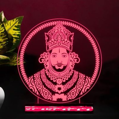 3D Illusion Khatu Shyam Ji Led Night Lamp 16 Color Changing Light with Remote Control Home & Temple Decor Light