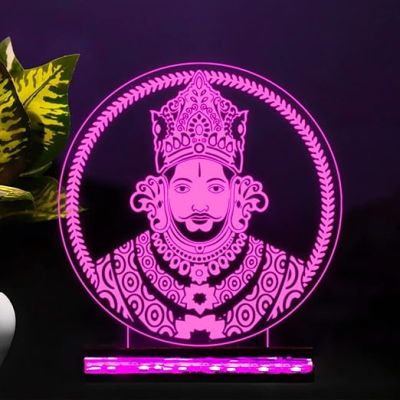 3D Illusion Khatu Shyam Ji Led Night Lamp 16 Color Changing Light with Remote Control Home & Temple Decor Light