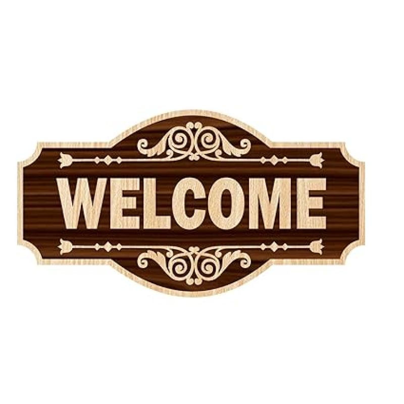 Welcome Wooden Sign Board Wall Hanging for Living Room, Door Hangings and Home Decor Items