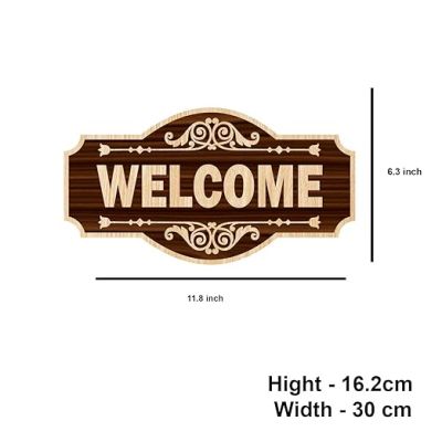 Welcome Wooden Sign Board Wall Hanging for Living Room, Door Hangings and Home Decor Items