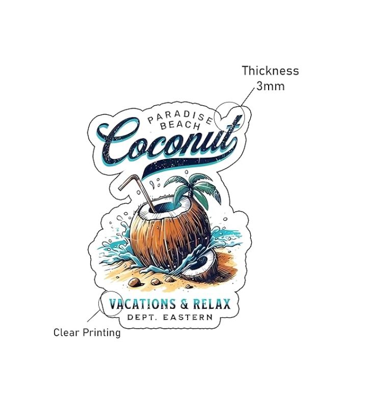 Coconut Fridge Magnet Travel Souvenir Refrigerator Magnet Gifts Decorative Items for Kitchen Fridge Magnet Kitchen & Refrigerator Decor Accessories