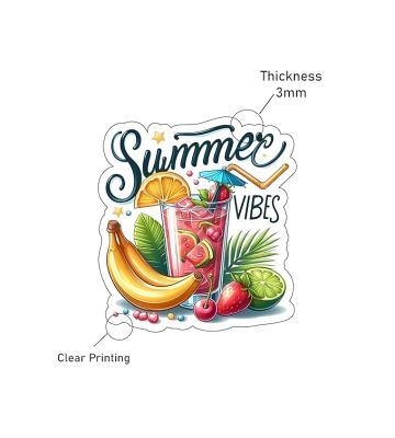 Summer Vibes Fridge Magnet Refrigerator Door Magnetic Sticker Home & Office Decoration Gift for Nature Lover Beach Fridge Magnet Travel Souvenir