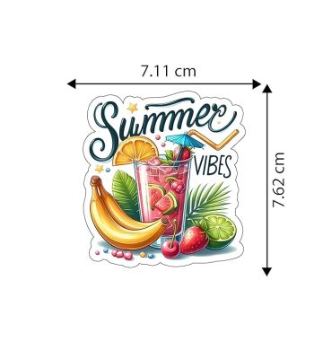 Summer Vibes Fridge Magnet Refrigerator Door Magnetic Sticker Home & Office Decoration Gift for Nature Lover Beach Fridge Magnet Travel Souvenir