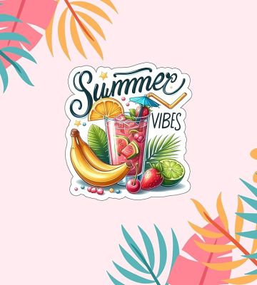 Summer Vibes Fridge Magnet Refrigerator Door Magnetic Sticker Home & Office Decoration Gift for Nature Lover Beach Fridge Magnet Travel Souvenir