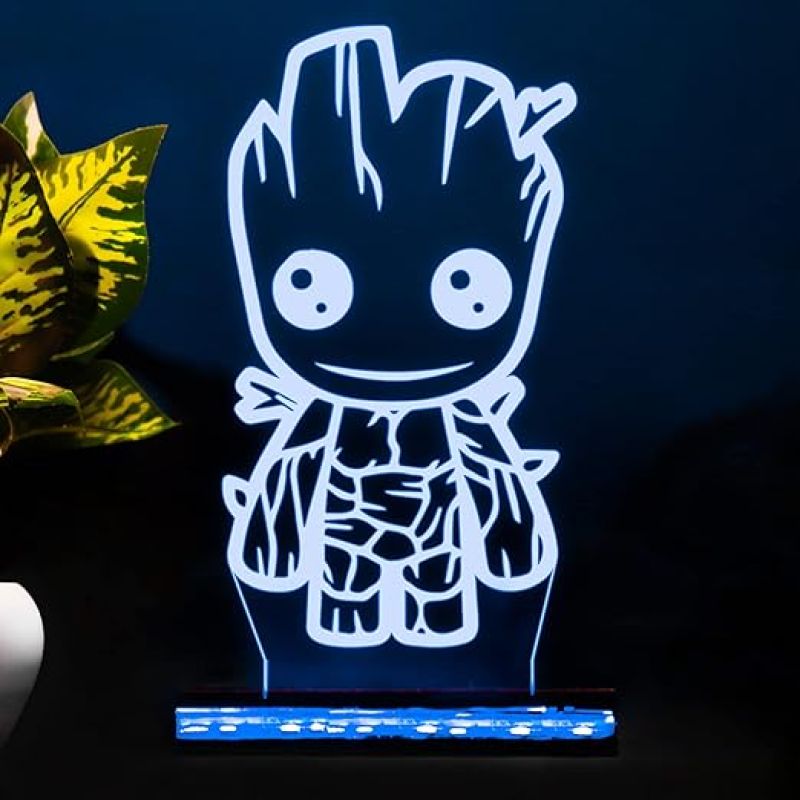 3D Cute Groot Led Night Lamp 16 Color Changing Light with Remote Control Birthday Gifts Kids and Kid Room Decor