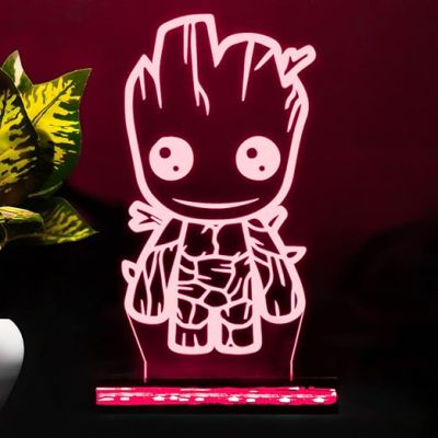 3D Cute Groot Led Night Lamp 16 Color Changing Light with Remote Control Birthday Gifts Kids and Kid Room Decor