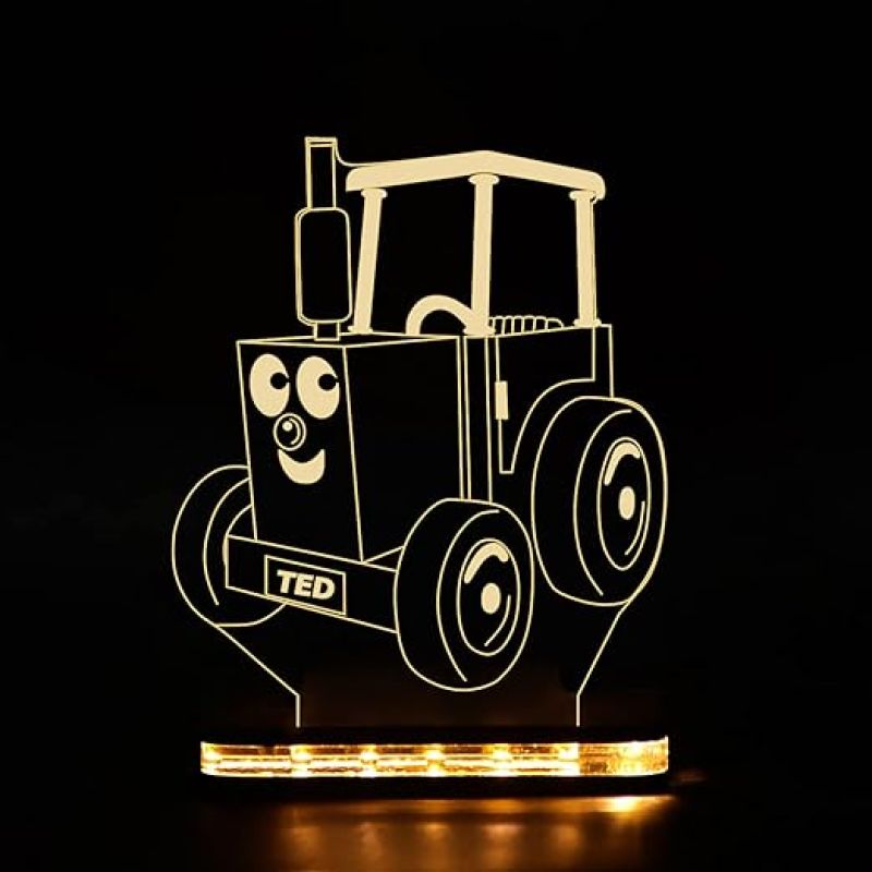 3D Illusion Thomas The Train Cartoon Led Night Lamp with Warm White Color Best Gift for Children Girls Boys Gift for Cartoon Lover Kids Room & Home Decoration