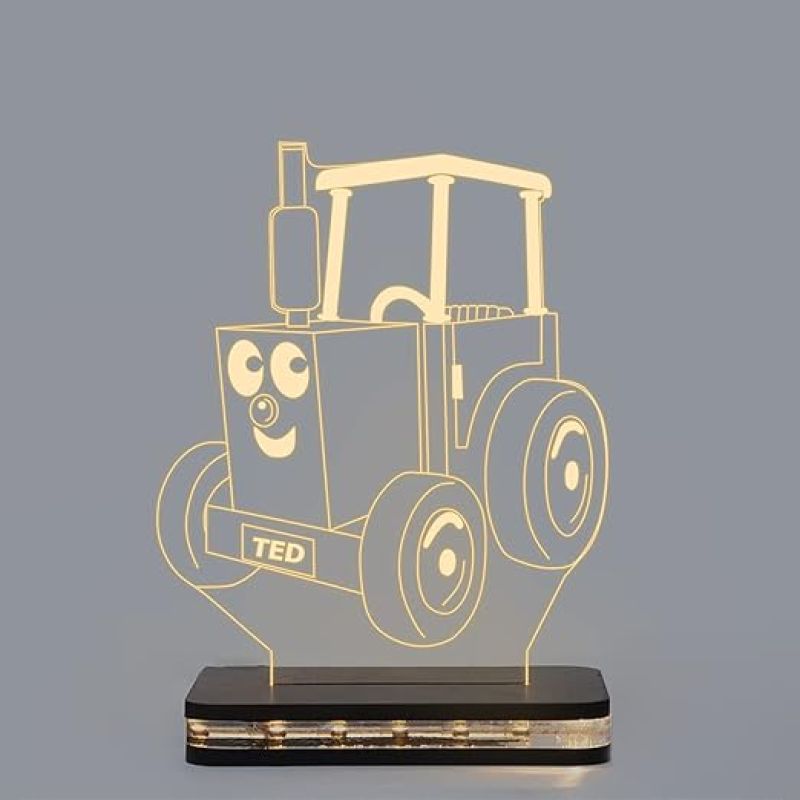 3D Illusion Thomas The Train Cartoon Led Night Lamp with Warm White Color Best Gift for Children Girls Boys Gift for Cartoon Lover Kids Room & Home Decoration