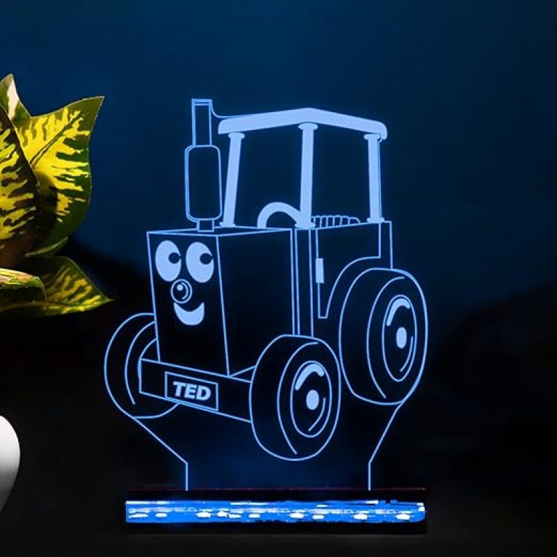 3D Illusion Thomas The Train Cartoon Led Night Lamp 16 Color Changing Light with Remote Control Best Gift for Children Girls Boys Gift for Cartoon Lover Kids Room & Home Decoration