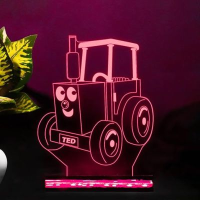 3D Illusion Thomas The Train Cartoon Led Night Lamp 16 Color Changing Light with Remote Control Best Gift for Children Girls Boys Gift for Cartoon Lover Kids Room & Home Decoration
