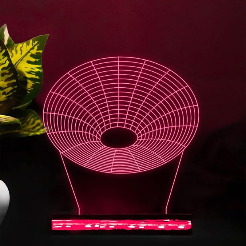3D Illusion Wireframe Shape Led Night Lamp 16 Color Changing Light with Remote Control Home Decoration Light