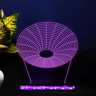3D Illusion Wireframe Shape Led Night Lamp 16 Color Changing Light with Remote Control Home Decoration Light