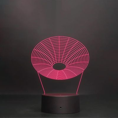 3D Illusion Wireframe Shape Led Night Lamp 7 Color Changing Light Home Decoration Light