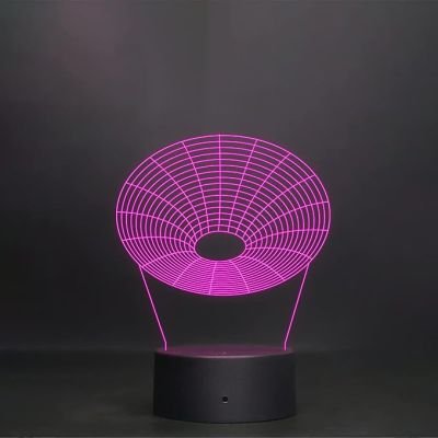 3D Illusion Wireframe Shape Led Night Lamp 7 Color Changing Light Home Decoration Light