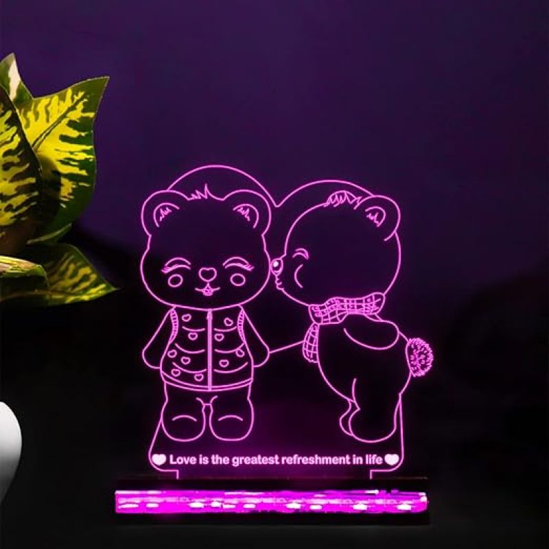 Cute Teddy Led Night Lamp 16 Color Changing Light with Remote Control  Gift for Loveable Person