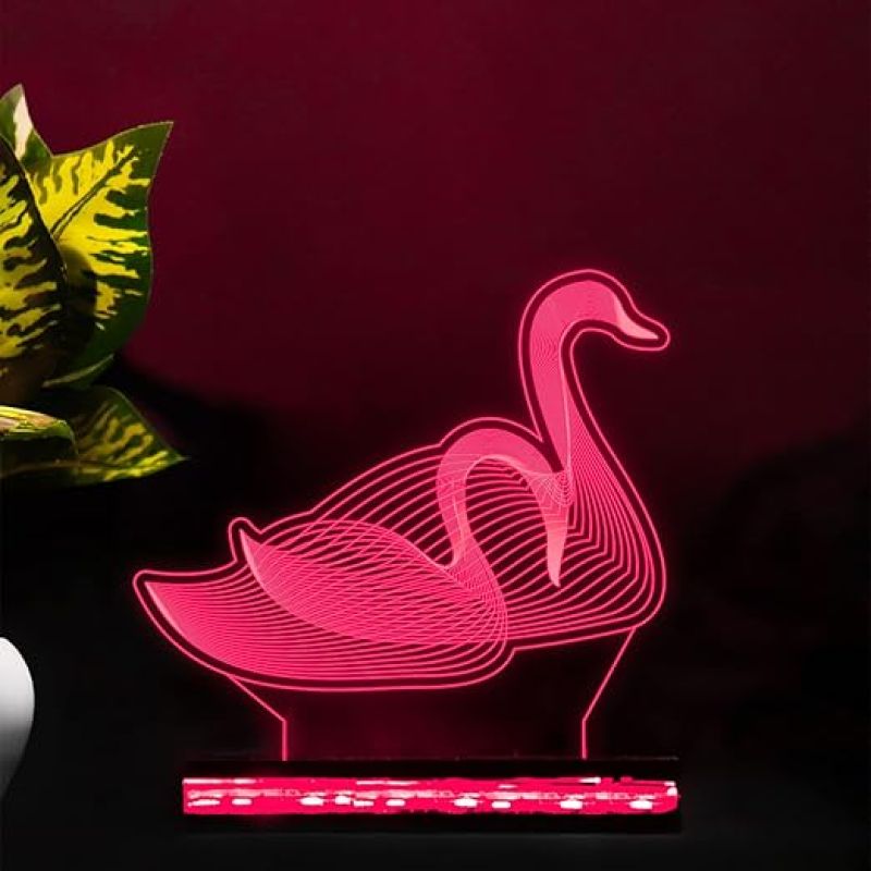 3D Illusion Duck Led Night Lamp 16 Color Changing Light Light with Remote Control Home Decor Light