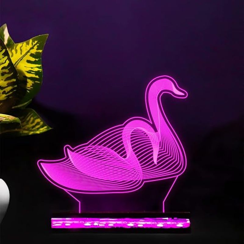 3D Illusion Duck Led Night Lamp 16 Color Changing Light Light with Remote Control Home Decor Light