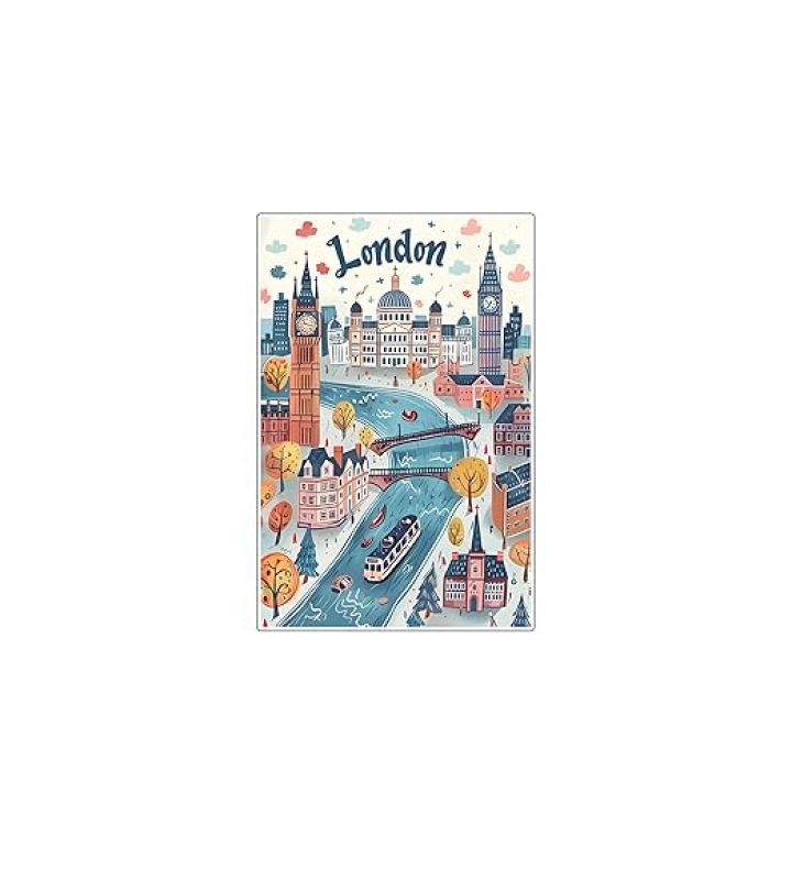 London Country Fridge  Magnet Travel Souvenir Magnet Kitchen, Refrigerator, Home Decor London Printed Magnet Sticker