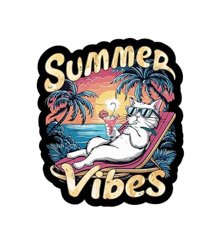 Summer Vibes Fridge Magnet Refrigerator Home & Office Decor Gift for Beach Lover Travel Souvenir