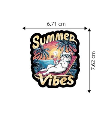 Summer Vibes Fridge Magnet Refrigerator Home & Office Decor Gift for Beach Lover Travel Souvenir