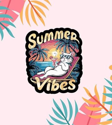 Summer Vibes Fridge Magnet Refrigerator Home & Office Decor Gift for Beach Lover Travel Souvenir