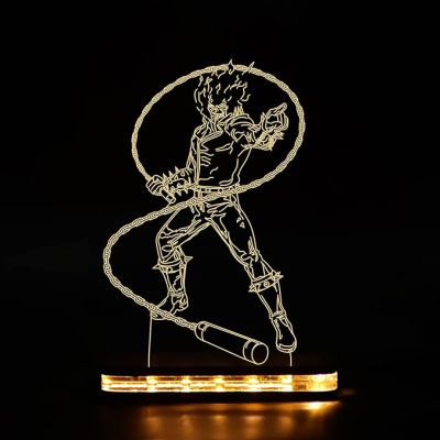 3D Illusion Ghost Raider Led Night Lamp with Warm White Color Gift for Anime Lover