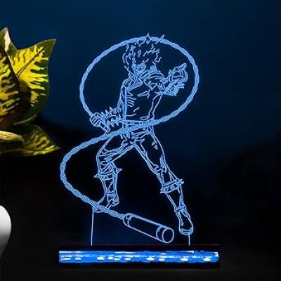 3D Illusion Ghost Raider Led Night Lamp 16 Color Changing Light with Remote Control Gift for Anime Lover